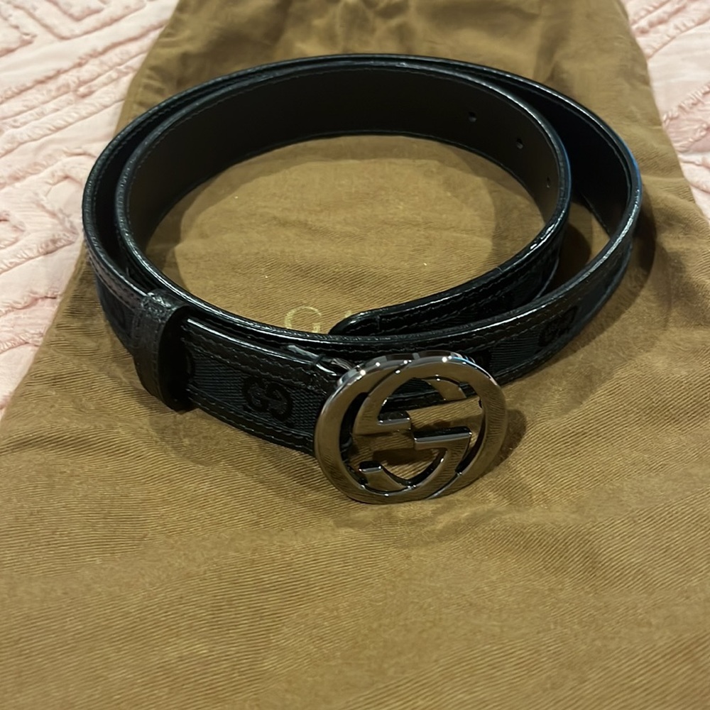 Gucci Black Classic Belt